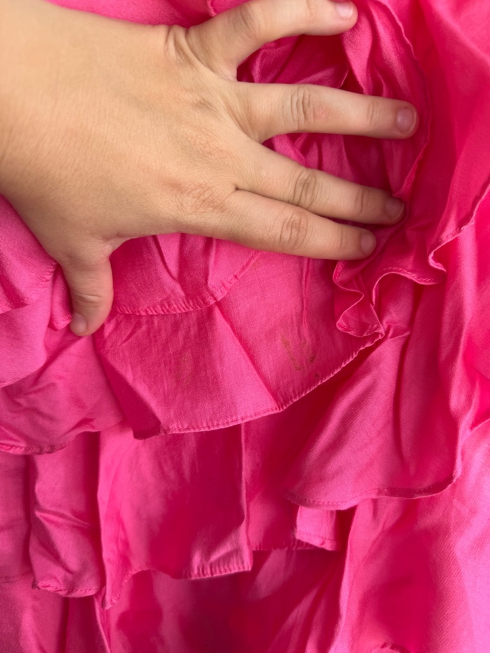 DO+BE One Shoulder Pink Ruffle Mini Dress - Picture 3 of 5